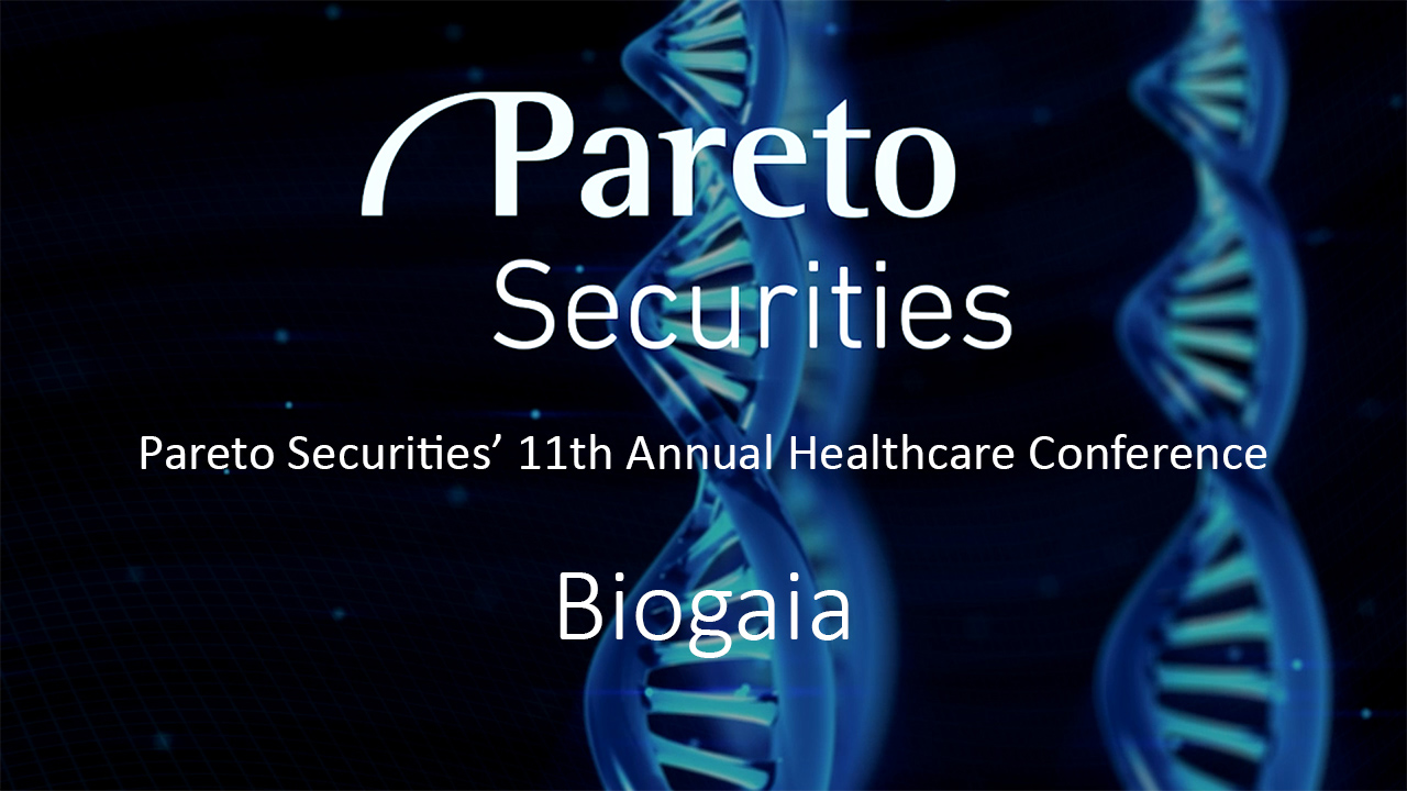 Biogaia / Pareto Securities’ 11th Annual Healthcare Conference