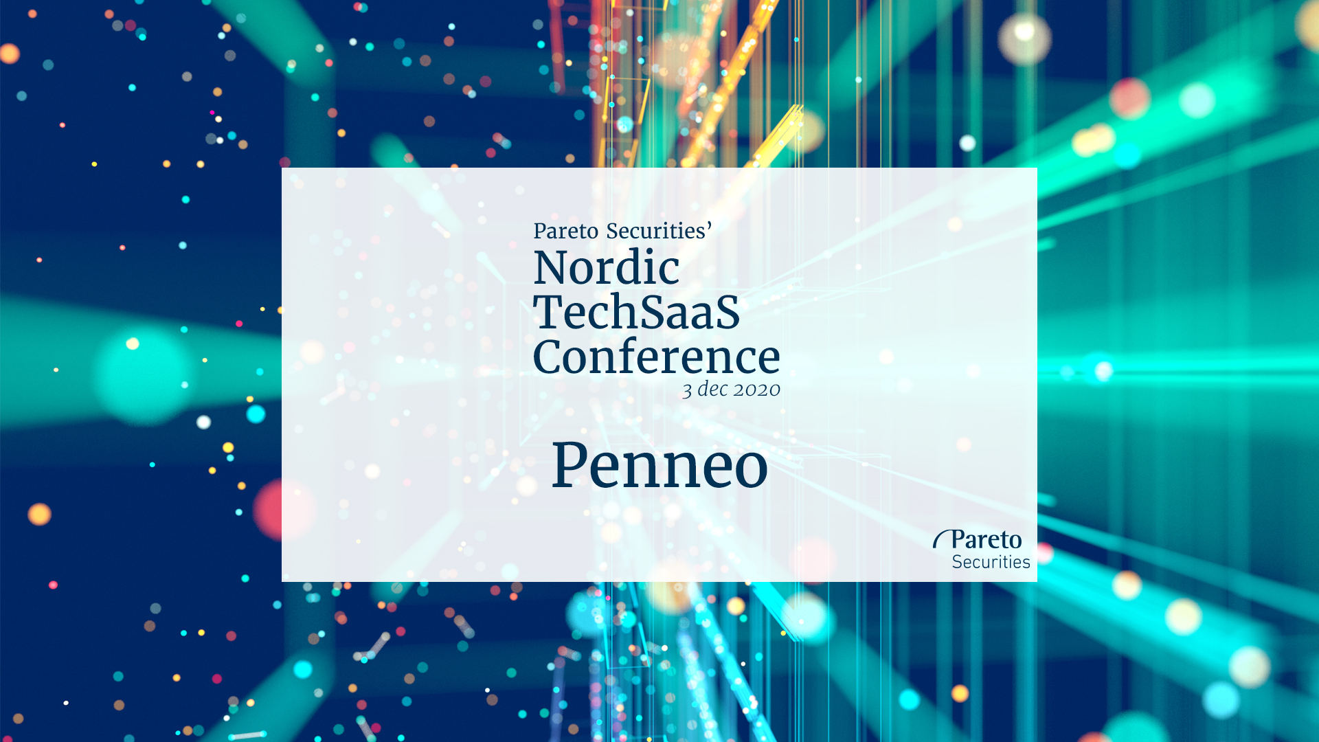 Penneo / Pareto Securities’ virtual Nordic TechSaaS Conference