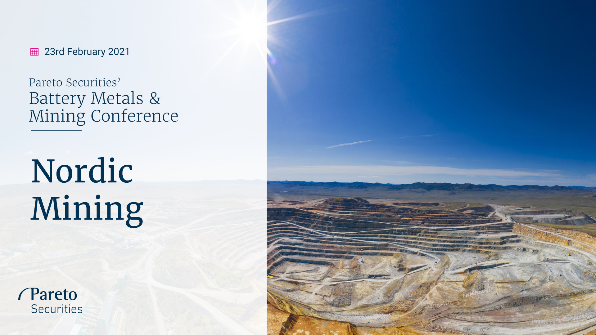 Nordic Mining / Pareto Securities' Battery Metals & Mining Conference