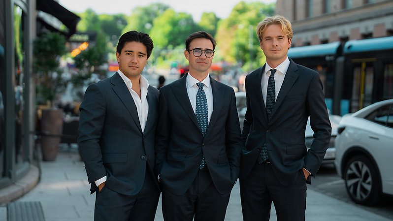 Tom Guinchard, Fabian Jørgensen och Thomas Blikstad, från Pareto Securities.